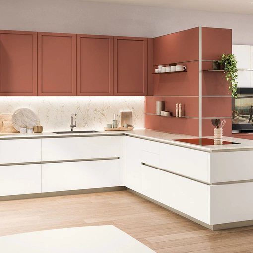 Cucina Moderna con penisola Lounge 01 di Veneta Cucine