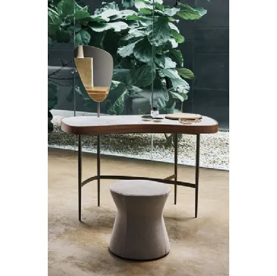 Scrittoio Venus con top in ceramica e legno e struttura in metallo di Bonaldo