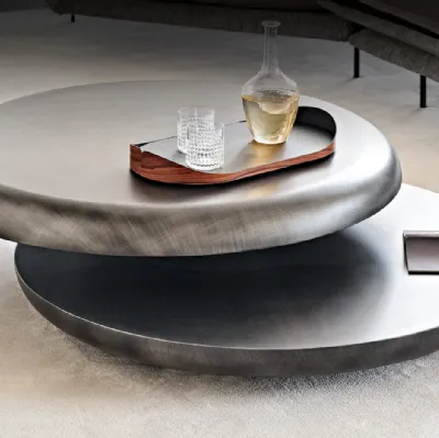 Tavolino in legno finitura brushed Grey Yo-Yo Brushed di Cattelan Italia