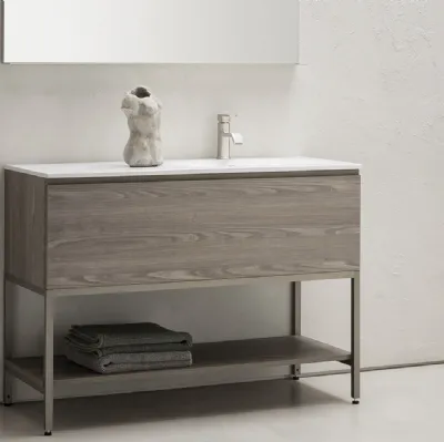 Mobile Bagno da appoggio in melaminico effetto legno B-GO BG003 di Compab