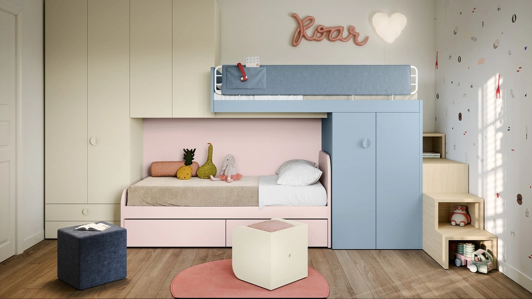 Cameretta con letti a soppalco di Nidi