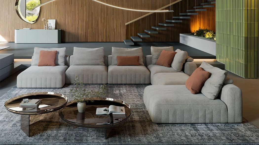 Divano con penisola Gibson di Cattelan Italia