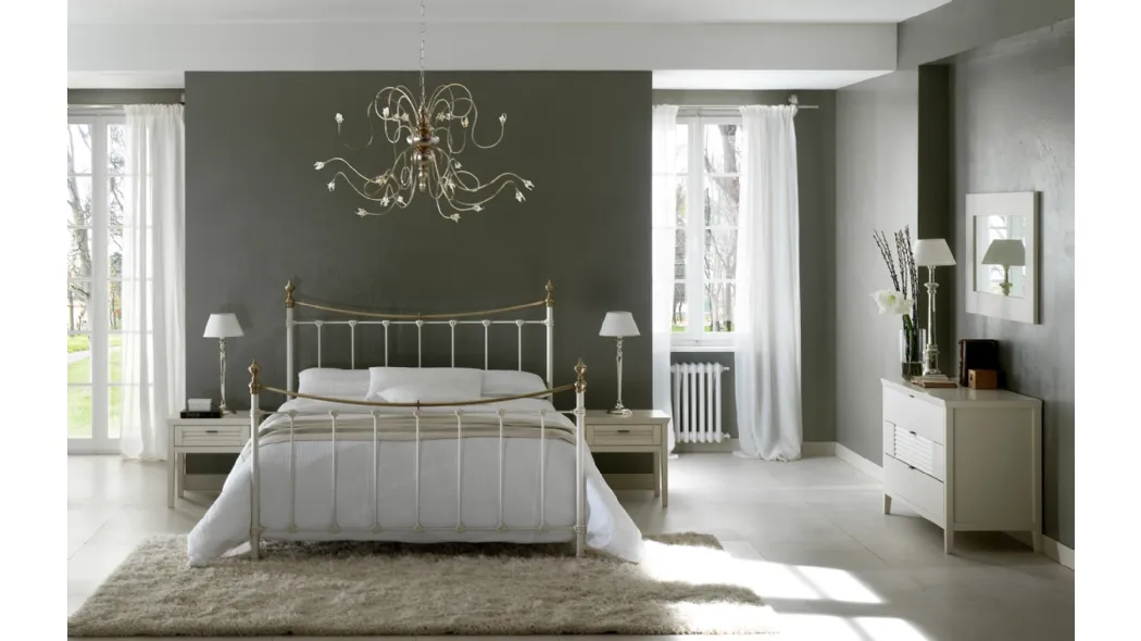 Letto Oliver in ferro e alluminio di Cantori