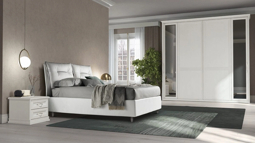 Letto Arcadia Kiss in tessuto imbottito di Colombini Casa