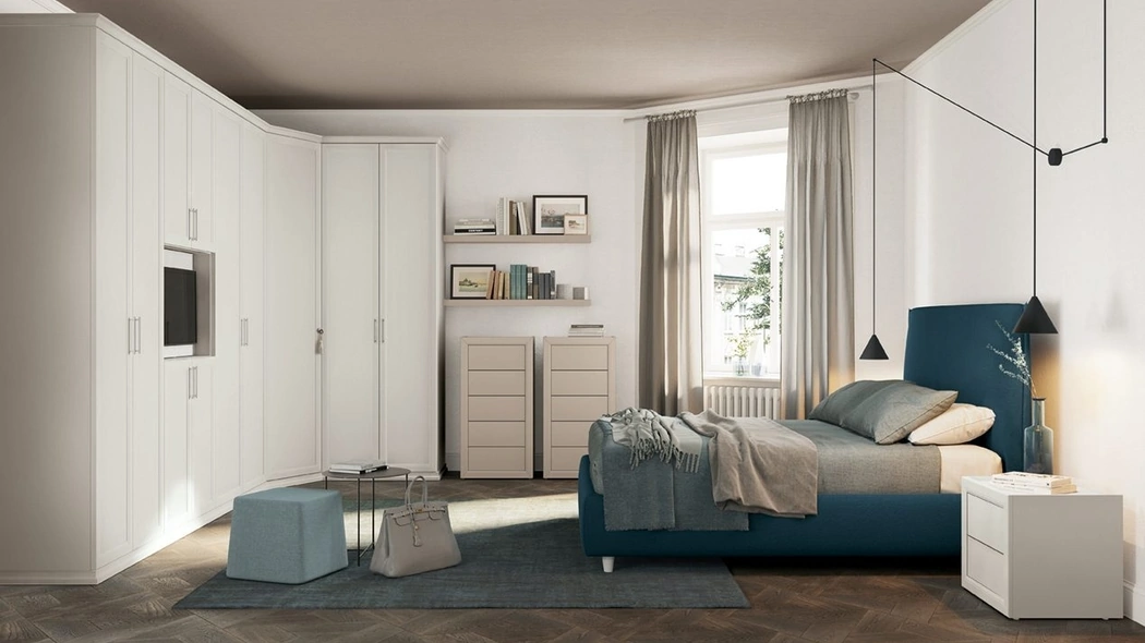 Letto in tessuto imbottito Arcadia Norma di Colombini Casa