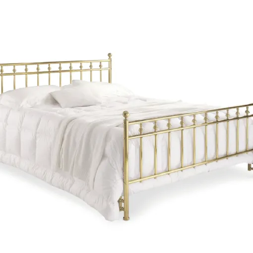 Letto matrimoniale Denis in ottone di Cantori