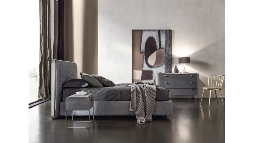 Letto in tessuto con contenitore Elvis di Cantori