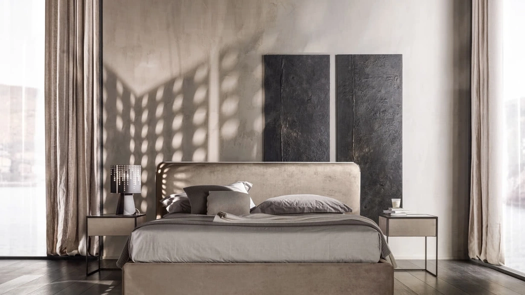 Letto in tessuto con contenitore Elvis di Cantori