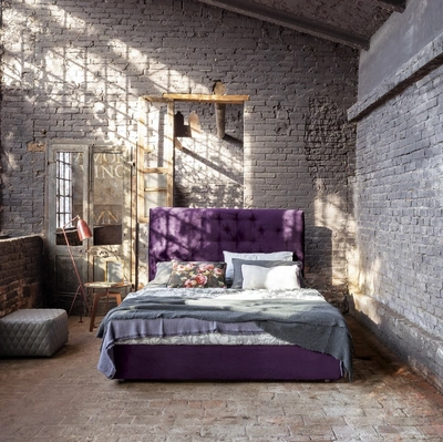 Letto in velluto viola a una piazza e mezza Target di Flexteam