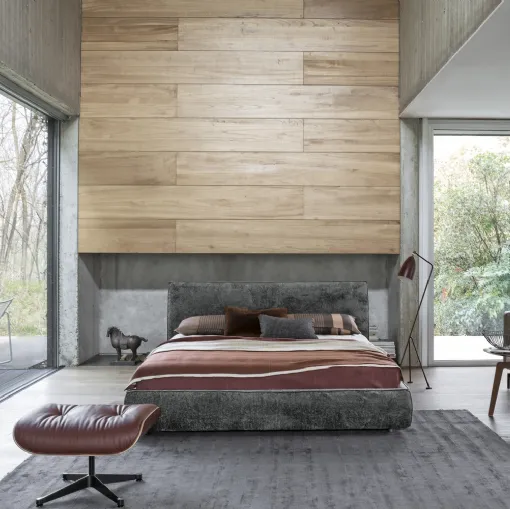 Letto Ray in tessuto di Flexteam