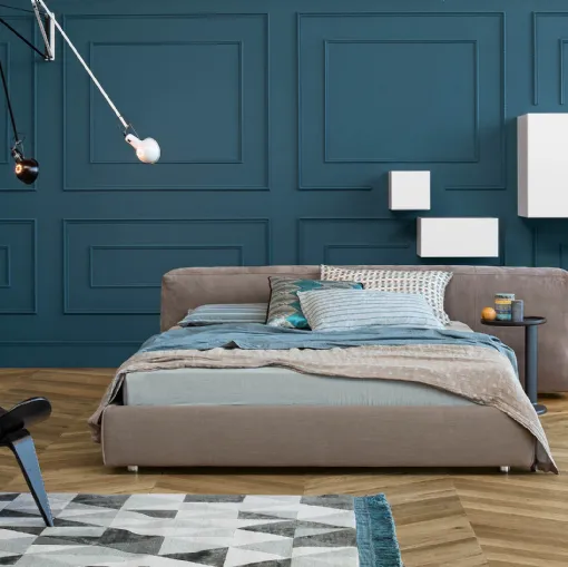 Letto in tessuto imbottito Reef di Flexteam