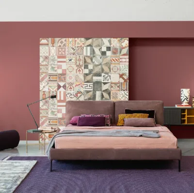 Letto Slim 018 con testiera di Flexteam