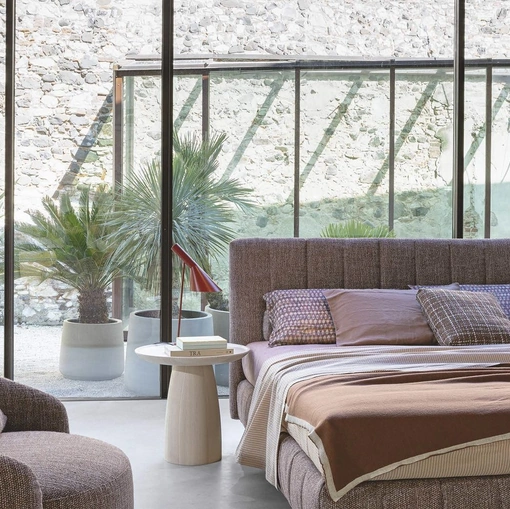 Letto matrimoniale System Quilted di Flexteam