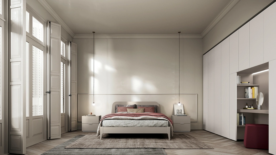 Letto con testiera Virgo di Colombini Casa