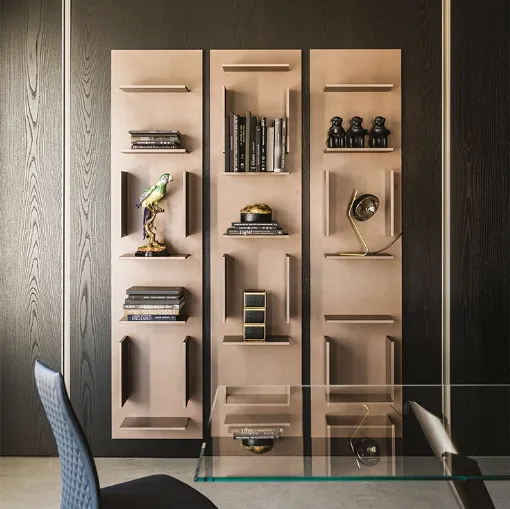 Libreria componibile a muro in legno Fifty di Cattelan Italia