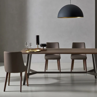 Sedia Eva in tessuto imbottito di Sangiacomo