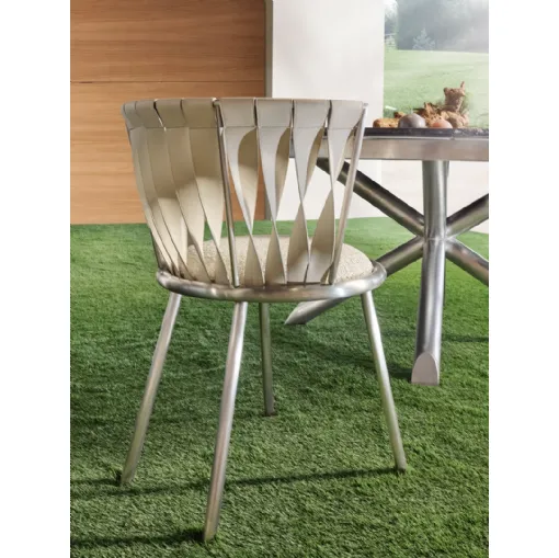 Sedia Twist in pelle di Cantori