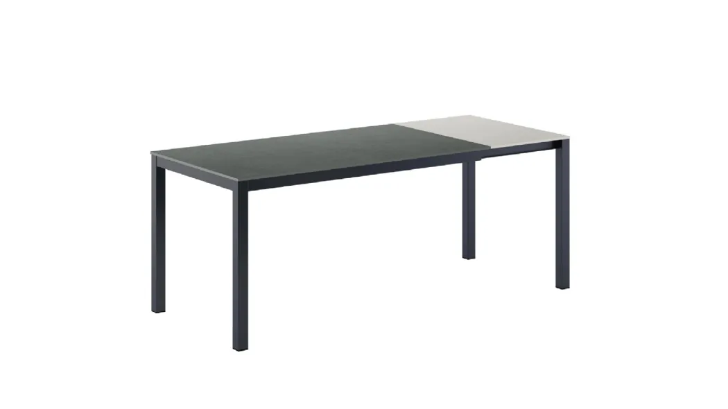 Tavolo allungabile Olimpo Caranto con piano in ceramica e struttura in metallo di Veneta Cucine