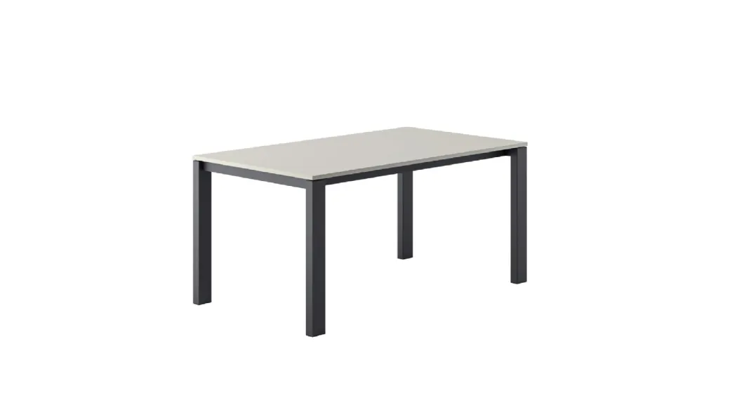 Tavolo Sinfonia con piano in laminato e struttura in metallo di Veneta Cucine