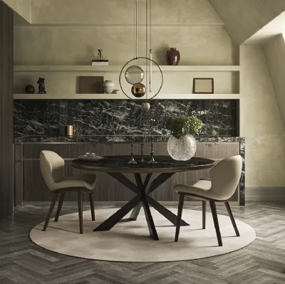 Tavolo Spider Keramik Premium Round di Cattelan Italia