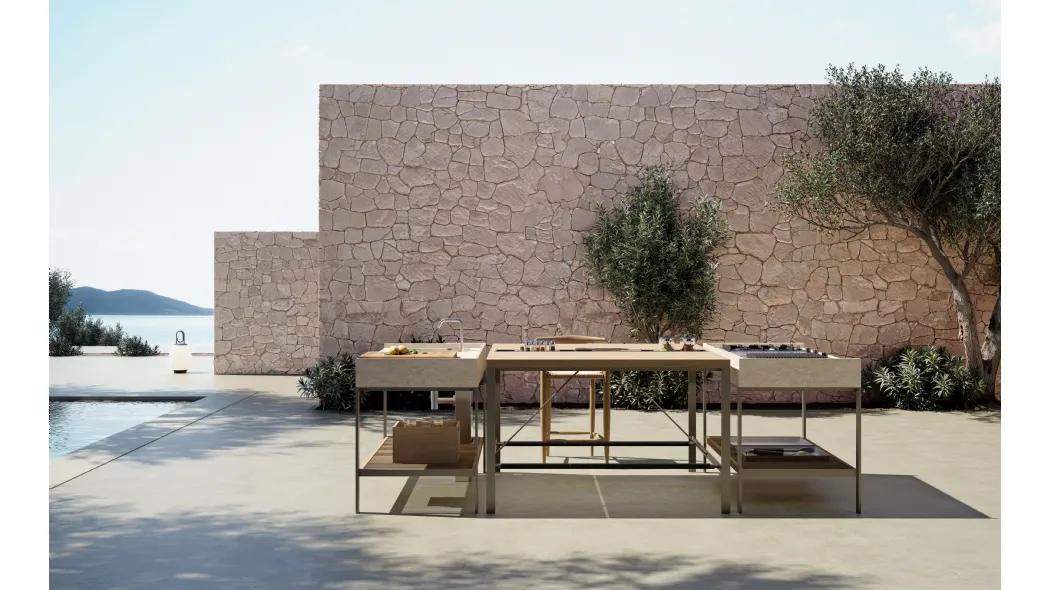 Cucina Design KGarden Outdoor a isola di Ernestomeda
