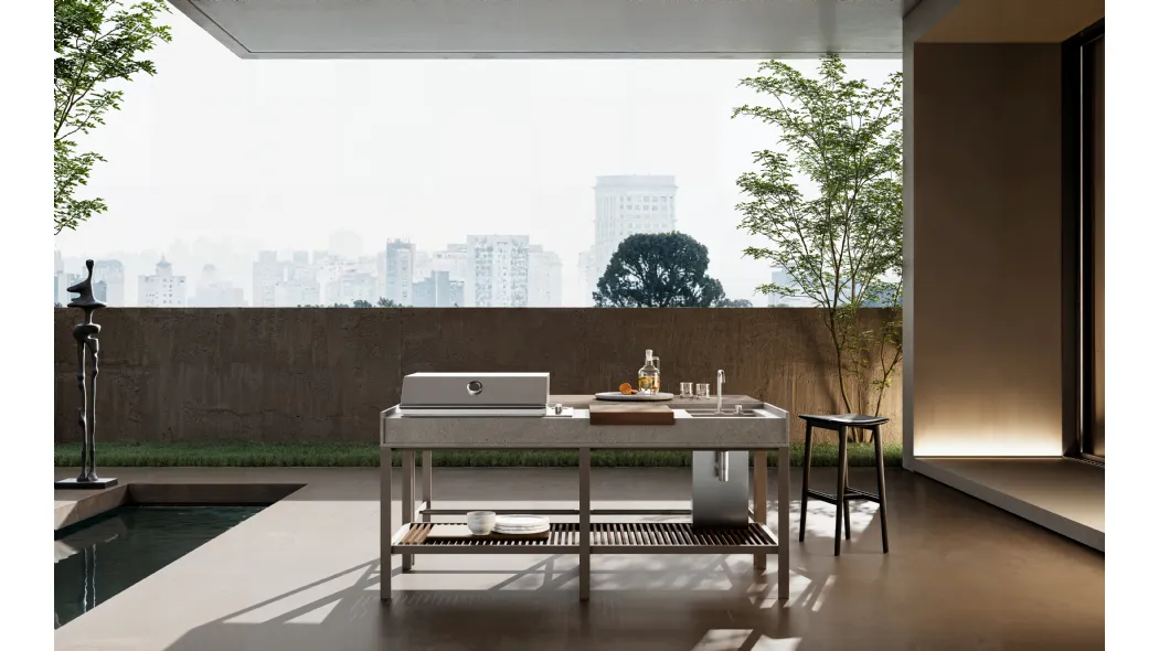 Cucina Design KGarden Outdoor a isola di Ernestomeda