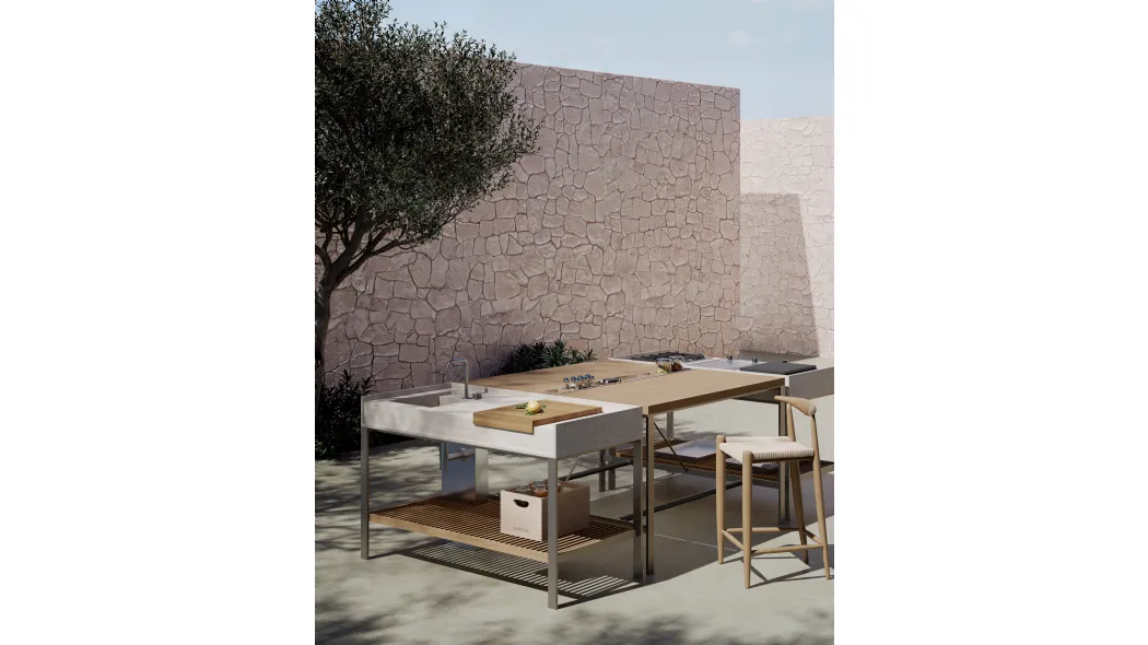 Cucina Design KGarden Outdoor a isola di Ernestomeda