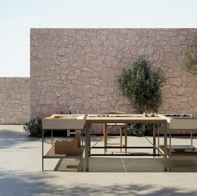 Cucina Design KGarden Outdoor a isola di Ernestomeda