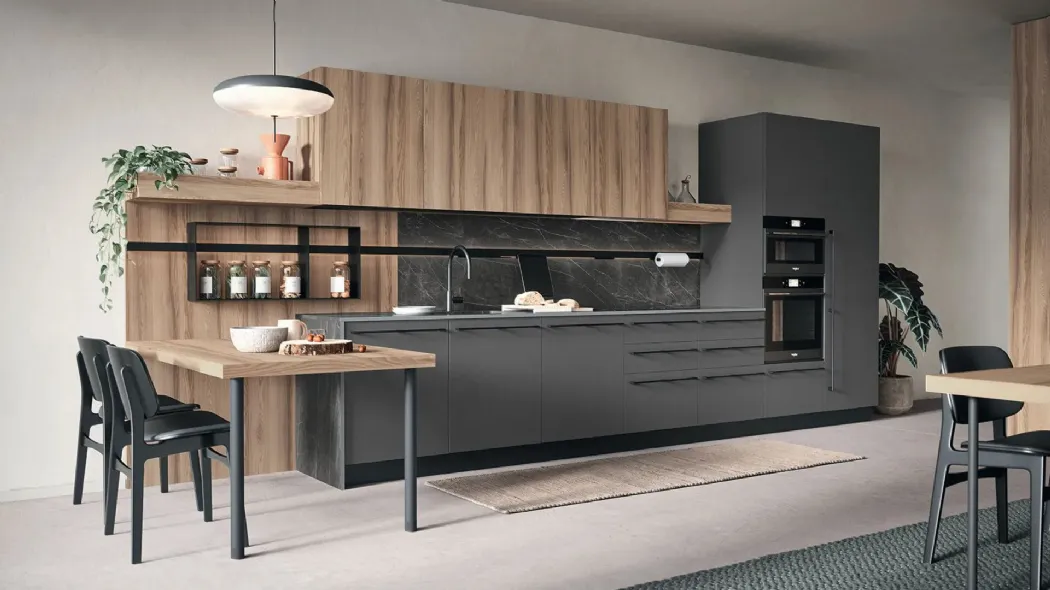 Cucina Moderna con penisola Colibrì 05 di Forma Cucine