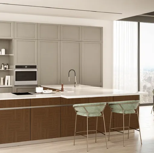 Cucina Moderna con penisola Convivio di Veneta Cucine