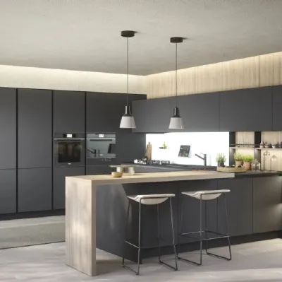 Cucina Moderna con penisola Trend Grip di Forma Cucine